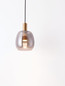 Preview: Nova Luce LED Pendelleuchte Imatia 7W warmweiss 3000K Messinggold Rauchschwarz Glas Metall Ø16cm 9236390