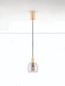 Preview: Nova Luce LED Pendelleuchte Imatia 7W warmweiss 3000K Messinggold Rauchschwarz Glas Metall Ø16cm 9236390