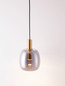 Preview: Nova Luce LED Pendelleuchte Imatia 7W warmweiss 3000K Messinggold Rauchschwarz Glas Metall Ø16cm 9236390
