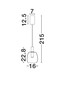 Preview: Nova Luce LED Pendelleuchte Imatia 7W warmweiss 3000K Messinggold Rauchschwarz Glas Metall Ø16cm 9236390