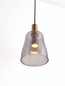 Preview: Nova Luce LED Pendelleuchte Imatia 7W warmweiss 3000K Messinggold Rauchschwarz Glas Metall Ø14cm 9236391