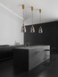 Preview: Nova Luce LED Pendelleuchte Imatia 7W warmweiss 3000K Messinggold Rauchschwarz Glas Metall Ø14cm 9236391