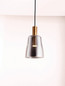 Preview: Nova Luce LED Pendelleuchte Imatia 7W warmweiss 3000K Messinggold Rauchschwarz Glas Metall Ø14cm 9236391