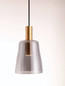 Preview: Nova Luce LED Pendelleuchte Imatia 7W warmweiss 3000K Messinggold Rauchschwarz Glas Metall Ø14cm 9236391