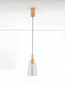 Preview: Nova Luce LED Pendelleuchte Imatia 7W warmweiss 3000K Messinggold Rauchschwarz Glas Metall Ø14cm 9236392