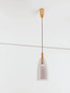 Preview: Nova Luce LED Pendelleuchte Imatia 7W warmweiss 3000K Messinggold Rauchschwarz Glas Metall Ø14cm 9236392