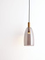 Preview: Nova Luce LED Pendelleuchte Imatia 7W warmweiss 3000K Messinggold Rauchschwarz Glas Metall Ø14cm 9236392