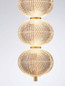 Preview: Nova Luce LED Pendelleuchte Klelia dimmbar 30W warmweiss 3000K Messinggold Metall Ø15cm 9236393