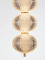 Preview: Nova Luce LED Pendelleuchte Klelia dimmbar 30W warmweiss 3000K Messinggold Metall Ø15cm 9236393