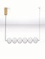 Preview: Nova Luce LED Pendelleuchte Klelia dimmbar 34W warmweiss 3000K Messinggold Metall 80x15cm 9236394