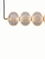 Preview: Nova Luce LED Pendelleuchte Klelia dimmbar 34W warmweiss 3000K Messinggold Metall 80x15cm 9236394