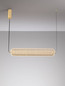 Preview: Nova Luce LED Pendelleuchte Klelia dimmbar 40W warmweiss 3000K Messinggold Metall 97x15cm 9236396