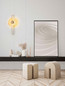 Preview: Nova Luce LED Wandleuchte Nous 8W warmweiss 3000K Messinggold Bernstein Glas Metall Ø30cm 9236397