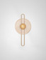 Preview: Nova Luce LED Wandleuchte Nous 8W warmweiss 3000K Messinggold Bernstein Glas Metall Ø30cm 9236397