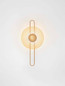 Preview: Nova Luce LED Wandleuchte Nous 8W warmweiss 3000K Messinggold Bernstein Glas Metall Ø30cm 9236397