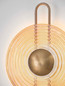 Preview: Nova Luce LED Wandleuchte Nous 8W warmweiss 3000K Messinggold Bernstein Glas Metall Ø30cm 9236397