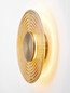 Preview: Nova Luce LED Wandleuchte Nous 8W warmweiss 3000K Messinggold Bernstein Glas Metall Ø30cm 9236398