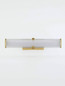Preview: Nova Luce LED Wandleuchte Hedula 13W warmweiss 3000K IP44 Gold Glas Metall 42x12cm 9236399