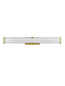 Preview: Nova Luce LED Wandleuchte Hedula 23W warmweiss 3000K IP44 Gold Glas Metall 63x12cm 9236401