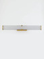 Preview: Nova Luce LED Wandleuchte Hedula 23W warmweiss 3000K IP44 Gold Glas Metall 63x12cm 9236401