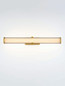 Preview: Nova Luce LED Wandleuchte Hedula 23W warmweiss 3000K IP44 Gold Glas Metall 63x12cm 9236401