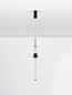 Preview: Nova Luce LED Pendelleuchte Stalactite dimmbar 8W warmweiss 3000K Schwarz Aluminium Keramik Ø8cm 9236402