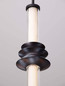 Preview: Nova Luce LED Pendelleuchte Stalactite dimmbar 8W warmweiss 3000K Schwarz Aluminium Keramik Ø8cm 9236402