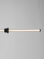 Preview: Nova Luce LED Pendelleuchte Stalactite dimmbar 15W warmweiss 3000K Schwarz Aluminium Keramik 110x8cm 9236405