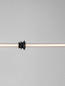 Preview: Nova Luce LED Pendelleuchte Stalactite dimmbar 15W warmweiss 3000K Schwarz Aluminium Keramik 110x8cm 9236405