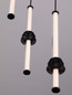 Preview: Nova Luce LED Pendelleuchte Stalactite dimmbar 18W warmweiss 3000K Schwarz Aluminium Keramik Ø35cm 9236406