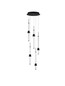 Preview: Nova Luce LED Pendelleuchte Stalactite dimmbar 32W warmweiss 3000K Schwarz Aluminium Keramik Ø35cm 9236407