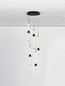 Preview: Nova Luce LED Pendelleuchte Stalactite dimmbar 32W warmweiss 3000K Schwarz Aluminium Keramik Ø35cm 9236407