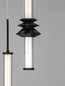 Preview: Nova Luce LED Pendelleuchte Stalactite dimmbar 32W warmweiss 3000K Schwarz Aluminium Keramik Ø35cm 9236407