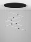Preview: Nova Luce LED Pendelleuchte Stalactite dimmbar 79W warmweiss 3000K Schwarz Aluminium Keramik Ø150cm 9236408