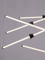 Preview: Nova Luce LED Pendelleuchte Stalactite dimmbar 79W warmweiss 3000K Schwarz Aluminium Keramik Ø150cm 9236408