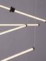 Preview: Nova Luce LED Pendelleuchte Stalactite dimmbar 79W warmweiss 3000K Schwarz Aluminium Keramik Ø150cm 9236408