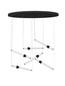 Preview: Nova Luce LED Pendelleuchte Stalactite dimmbar 36W warmweiss 3000K Schwarz Aluminium Keramik 120x43cm 9236409