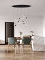 Preview: Nova Luce LED Pendelleuchte Stalactite dimmbar 36W warmweiss 3000K Schwarz Aluminium Keramik 120x43cm 9236409
