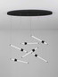 Preview: Nova Luce LED Pendelleuchte Stalactite dimmbar 36W warmweiss 3000K Schwarz Aluminium Keramik 120x43cm 9236409