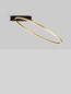 Preview: Nova Luce LED Deckenleuchte Kiklos dimmbar 30W warmweiss 3000K Messinggold Stahl Aluminium 64x60cm 9248175
