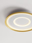 Preview: Nova Luce LED Deckenleuchte Figin dimmbar 40W CCT warm-/neutralweiss 2700-5000K Gold Stahl Aluminium Ø50cm 9248179