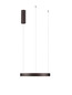 Preview: Nova Luce LED Pendelleuchte Perrine dimmbar 22W warmweiss 3000K Kaffeebraun Aluminium Ø40cm 9345647