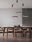 Preview: Nova Luce LED Pendelleuchte Perrine dimmbar 22W warmweiss 3000K Kaffeebraun Aluminium Ø40cm 9345647