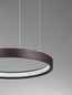 Preview: Nova Luce LED Pendelleuchte Perrine dimmbar 22W warmweiss 3000K Kaffeebraun Aluminium Ø40cm 9345647