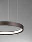 Preview: Nova Luce LED Pendelleuchte Perrine dimmbar 22W warmweiss 3000K Kaffeebraun Aluminium Ø40cm 9345647