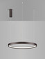 Preview: Nova Luce LED Pendelleuchte Perrine dimmbar 40W warmweiss 3000K Kaffeebraun Aluminium Ø60cm 9345648