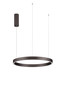 Preview: Nova Luce LED Pendelleuchte Elowen dimmbar 60W warmweiss 3000K Kaffeebraun Aluminium Ø60cm 9345649