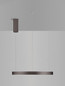 Preview: Nova Luce LED Pendelleuchte Elowen dimmbar 60W warmweiss 3000K Kaffeebraun Aluminium Ø60cm 9345649