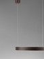 Preview: Nova Luce LED Pendelleuchte Elowen dimmbar 60W warmweiss 3000K Kaffeebraun Aluminium Ø60cm 9345649