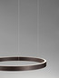 Preview: Nova Luce LED Pendelleuchte Elowen dimmbar 60W warmweiss 3000K Kaffeebraun Aluminium Ø60cm 9345649